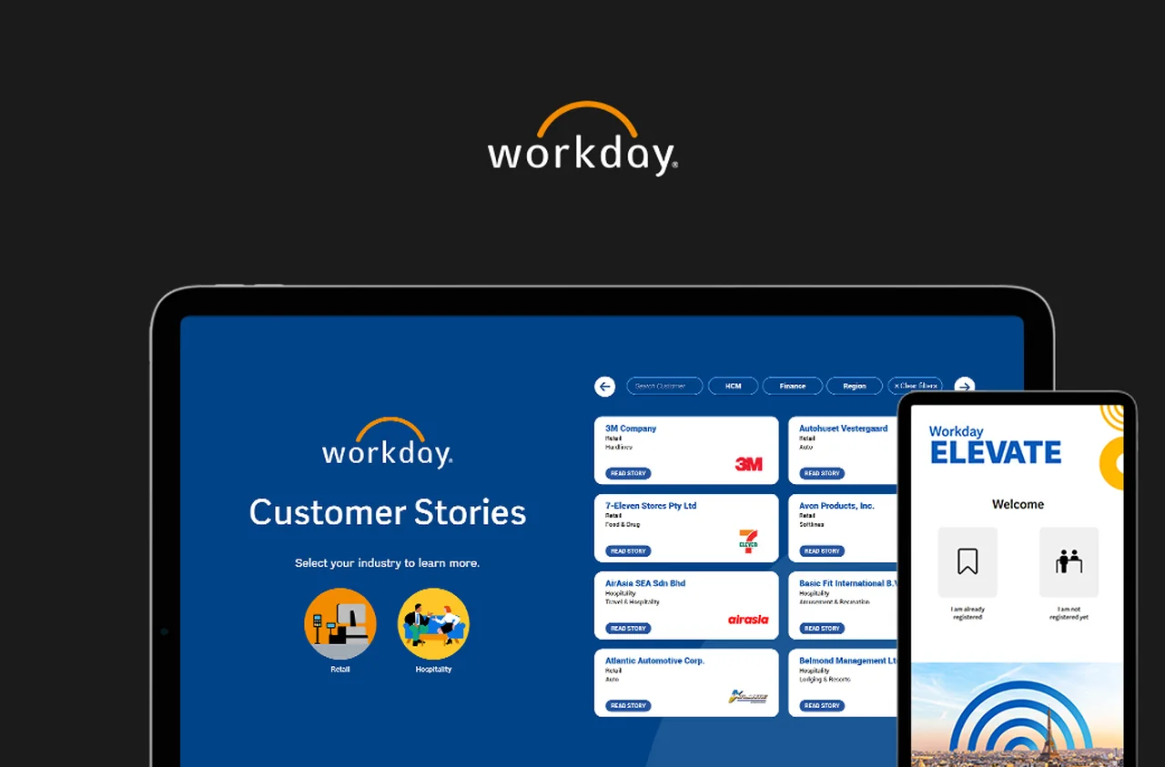 Workday — Customer Stories filtrables par secteur